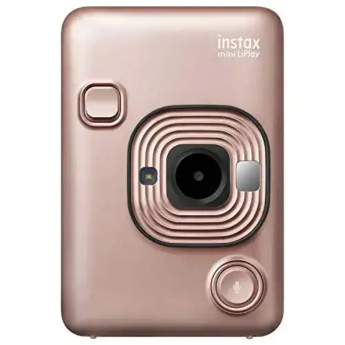 Sofortbildkamera Instax Blush Gold LiPlay mit Sofortbildfilm
