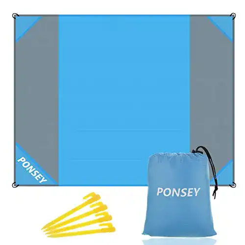 Stranddecke Ponsey Picknickdecke 200 x 200 cm für Strand und Picknick