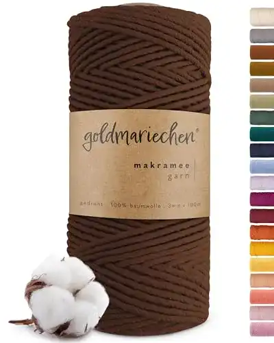 Makramee-Garn Goldmariechen Ackerbraun 3mm für DIY-Projekte