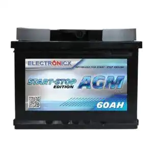 AGM-Batterie Electronicx 60Ah 12V für Start-Stopp-Systeme