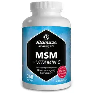 MSM-Kapseln mit Vitamin C – 360 hochdosierte Kapseln