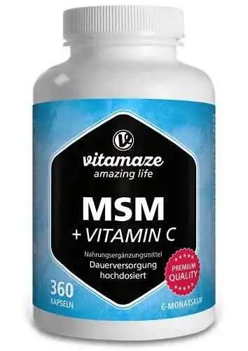 MSM-Kapseln mit Vitamin C – 360 hochdosierte Kapseln