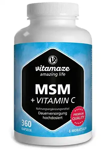 MSM-Kapseln mit Vitamin C – 360 hochdosierte Kapseln