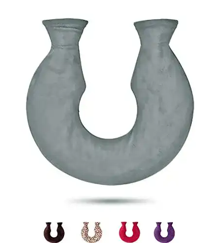 Nackenwärmflasche Immigoo U mit Flanellbezug und waschbarem Wärmekissen