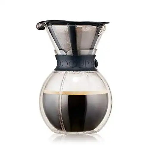 Pour Over Kaffeebereiter von Bodum mit Permanentfilter und Glas