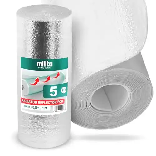 Dämmtapete Instalguru Millto Heizkörper Reflexionsfolie 5m x 0,5m