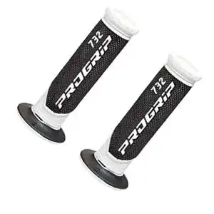 Motorradgriff Progrip Griffgummi 732 Schwarz/Weiß für Road und Scooter
