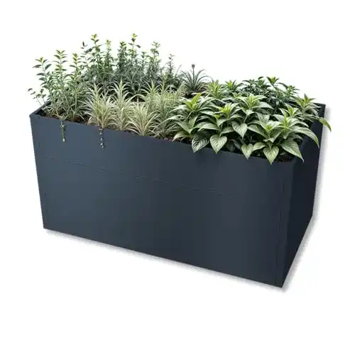 Hochbeet Metzler aus Stahl in Anthrazit für den Garten