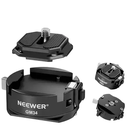 Schnellwechselplatte Neewer GM34 für Kamera mit automatischer Verriegelung