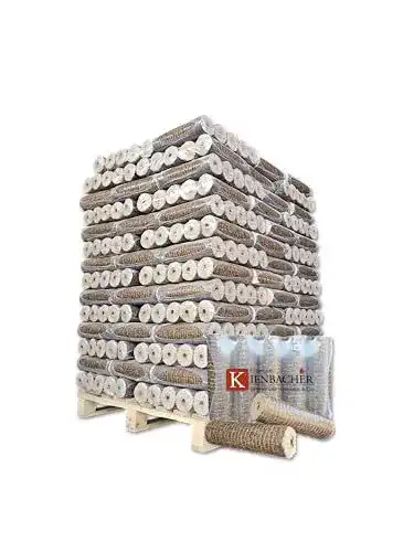 Holzbriketts Kienbacher Nestro 500 kg Palette mit Zugloch