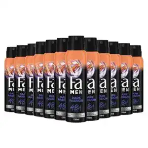 Fa Men Deodorant und Bodyspray Dark Passion (12x 150 ml)