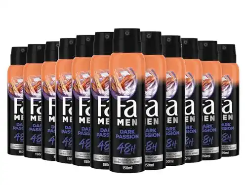 Fa Men Deodorant und Bodyspray Dark Passion (12x 150 ml)