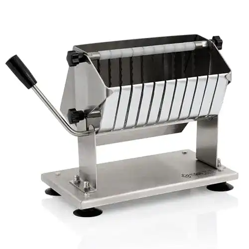 Wurstschneider Edelstahl Curry für 18 mm Scheiben mit 10 Klingen