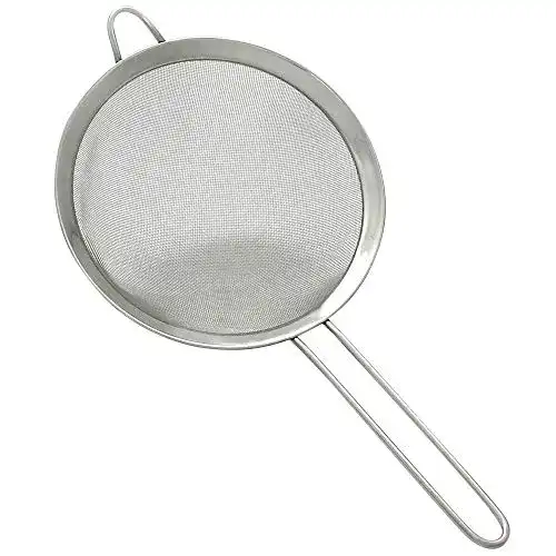 Küchensieb Gräwe aus Edelstahl 20 cm mit Dämpfeinsatz und Rand