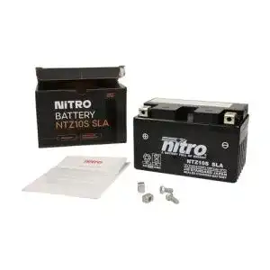Motorradbatterie Nitro YTZ10S – AGM Technologie, Schwarz