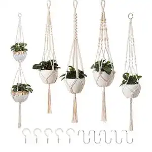 Makramee Blumenampel Petutu 5er Set für kreative Dekoration