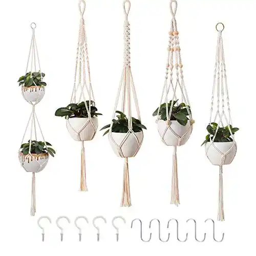 Makramee Blumenampel Petutu 5er Set für kreative Dekoration