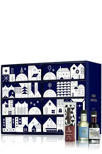 Wein-Adventskalender mit Rotwein, Weißwein, Rosé und Schokolade