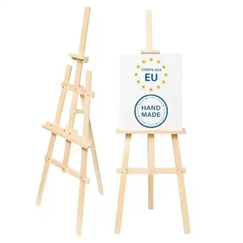 Holzstaffelei für Kinder und Erwachsene, höhenverstellbar bis 180 cm
