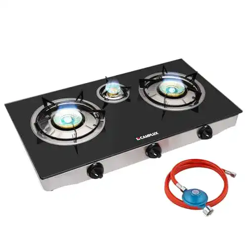 Gaskochfeld Camplux TC03GB mit 3 Flammen und 6,25 kW LPG