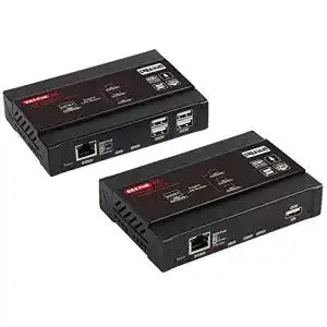HDMI Extender Treaslin 4K KVM Extender HDMI USB Splitter Kit über LAN