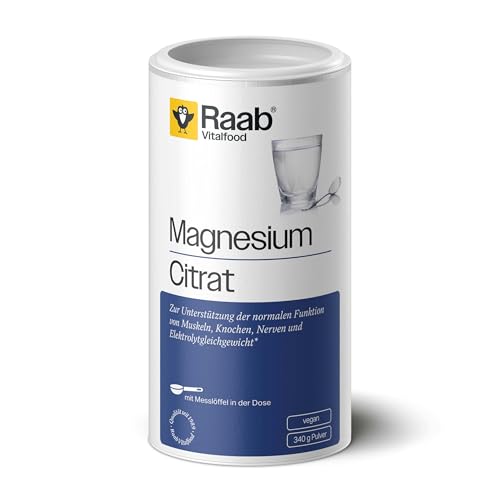 Magnesiumcitrat Raab Vitalfood Pulver 340 g vegan laborgeprüft