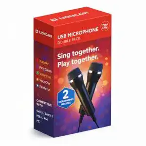 USB-Mikrofon Lioncast USB Mikrofon 2er Set für PS5, PS4 und PC