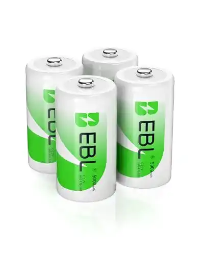 Baby C Akku EBL 5000mAh – Wiederaufladbare Ni-MH Batterie im 4er Pack