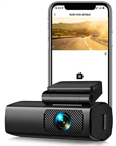 Euki Dashcam Auto Vorne mit Full HD 1080P und WiFi