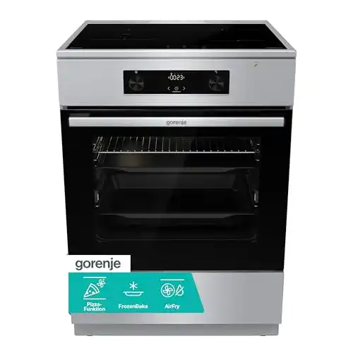 Gorenje GEIT6C60XPG Elektro Standherd mit Induktionskochfeld und 71 Litern
