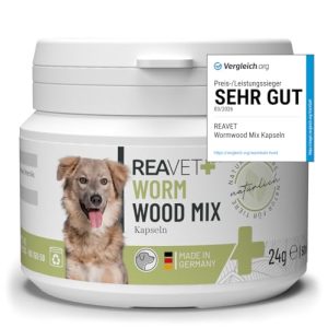 Wurmkur für Hunde ReaVET Wurm-Kraut Kapseln 50 Tabletten