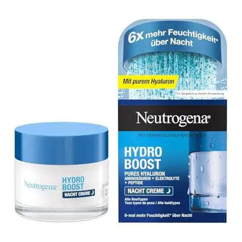 Neutrogena Hydro Boost Nachtcreme mit Hyaluron für intensive Feuchtigkeit