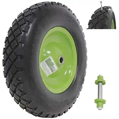 Schubkarrenrad aus Vollgummi TrutzHolm Premium PU 400mm