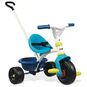 Dreirad mit Schubstange von Smoby Be Fun Dreirad in Blau für Kinder