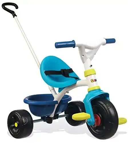 Dreirad mit Schubstange von Smoby Be Fun Dreirad in Blau für Kinder