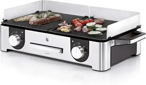 WMF Lono Master-Grill Elektrogrill 50×28 cm mit Windschutz