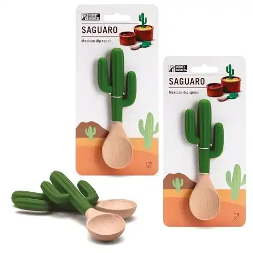 Holzlöffel Set Monkey Business Saguaro, 2 kaktusförmige Servierlöffel
