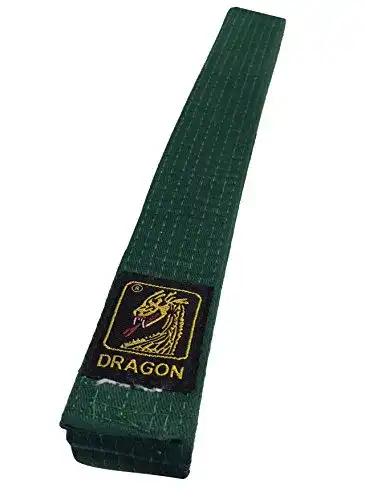 Judogürtel Budodrake in Grün aus 100% Baumwolle