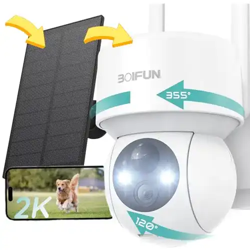 Überwachungskamera Solar BOIFUN 2K Kabellose WLAN