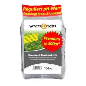 Rasenkalk von Versando 15kg mit Tragegriff für den Garten