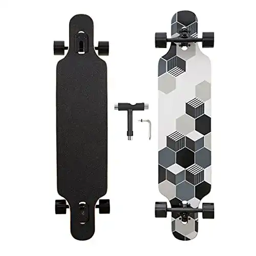 Longboard Yzszsjc aus 8-lagigem Ahornholz mit PU-Rädern