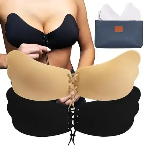 Klebe-BH ILLURE ® Klebe BH [2er Pack] selbstklebender Push-up