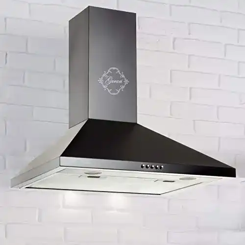 Dunstabzugshaube 50 cm Gurari in Schwarz mit 1000 m³/h Motorleistung
