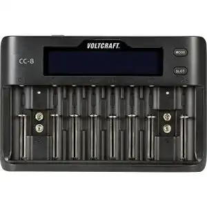 Voltcraft CC-8 Ladegerät für Rundzellen und Akkus