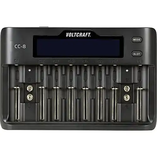 Voltcraft CC-8 Ladegerät für Rundzellen und Akkus