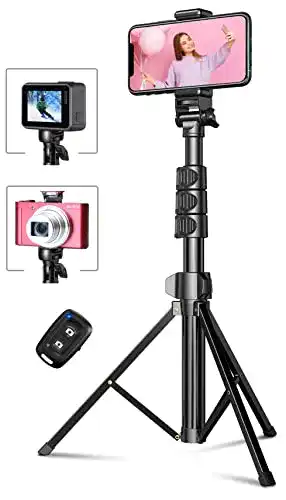 Handystativ Cirycase 142 cm mit Bluetooth-Fernbedienung und universeller Kompatibilität