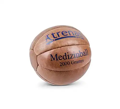 Medizinball Trenas aus Leder, 2 kg – Trainingsgerät für Fitness