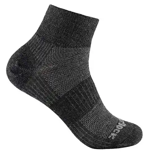 Wrightsocks Profi Sportsocke grau mittellang Quarter Coolmesh II Merino Wolle