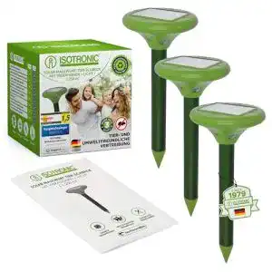 Wühlmausvertreiber Isotronik Solar LED Maulwurfabwehr