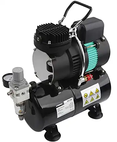Airbrush-Kompressor Airgoo AG-326 mit Kühllüftern und Lufttank
